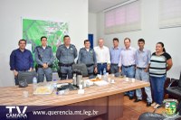 Autoridades do Município recebem novo comandante regional da Policia Militar.