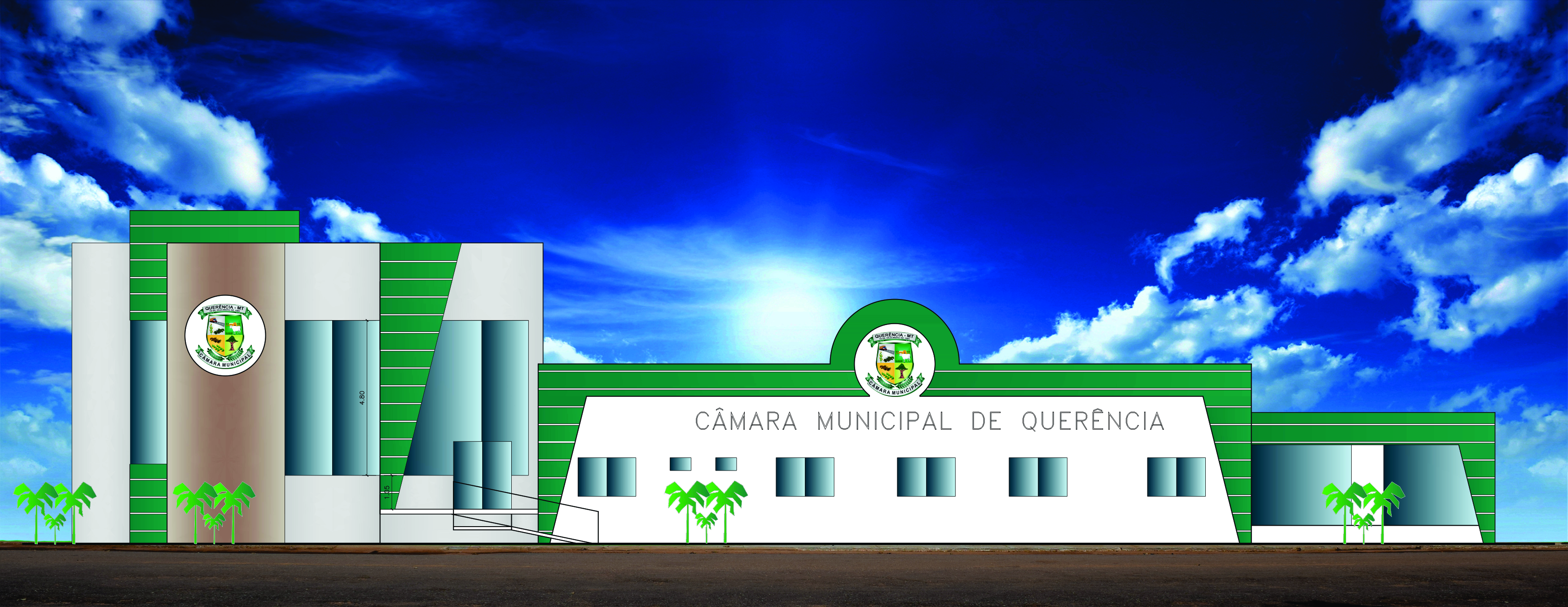 Câmara Municipal de Querencia inicia obras de ampliação.