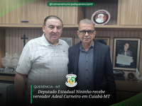 Deputado Estadual Nininho recebe vereador Adeal Carneiro em seu gabinete.