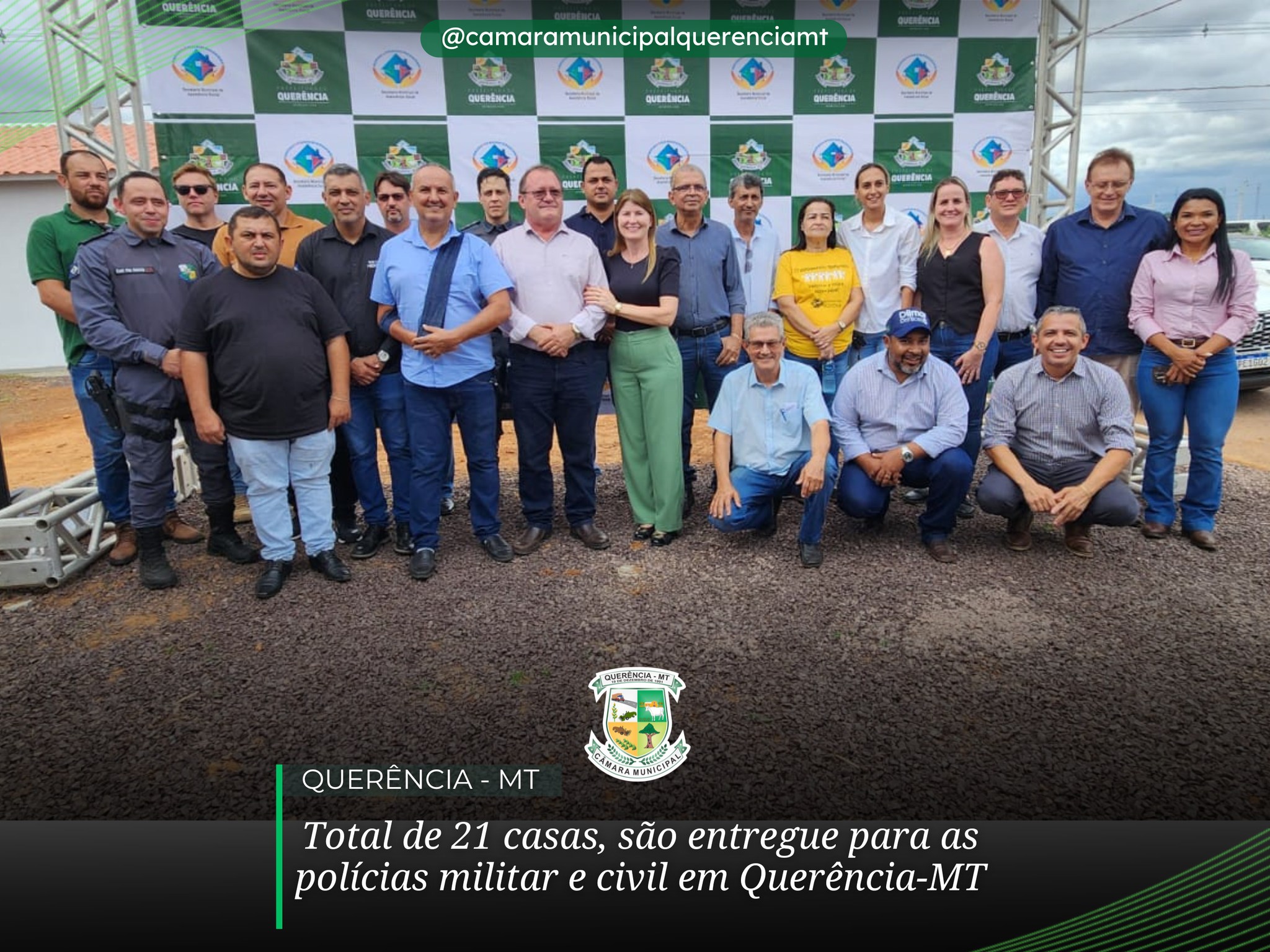 Total de 21 Casas, são entregues para a Segurança pública de Querência, o projeto é uma iniciativa da Câmara Municipal em parceria com o poder executivo e CONSEG.