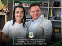 Vereadora Keila solicita emenda para a saúde no valor de R$ 426.000,00