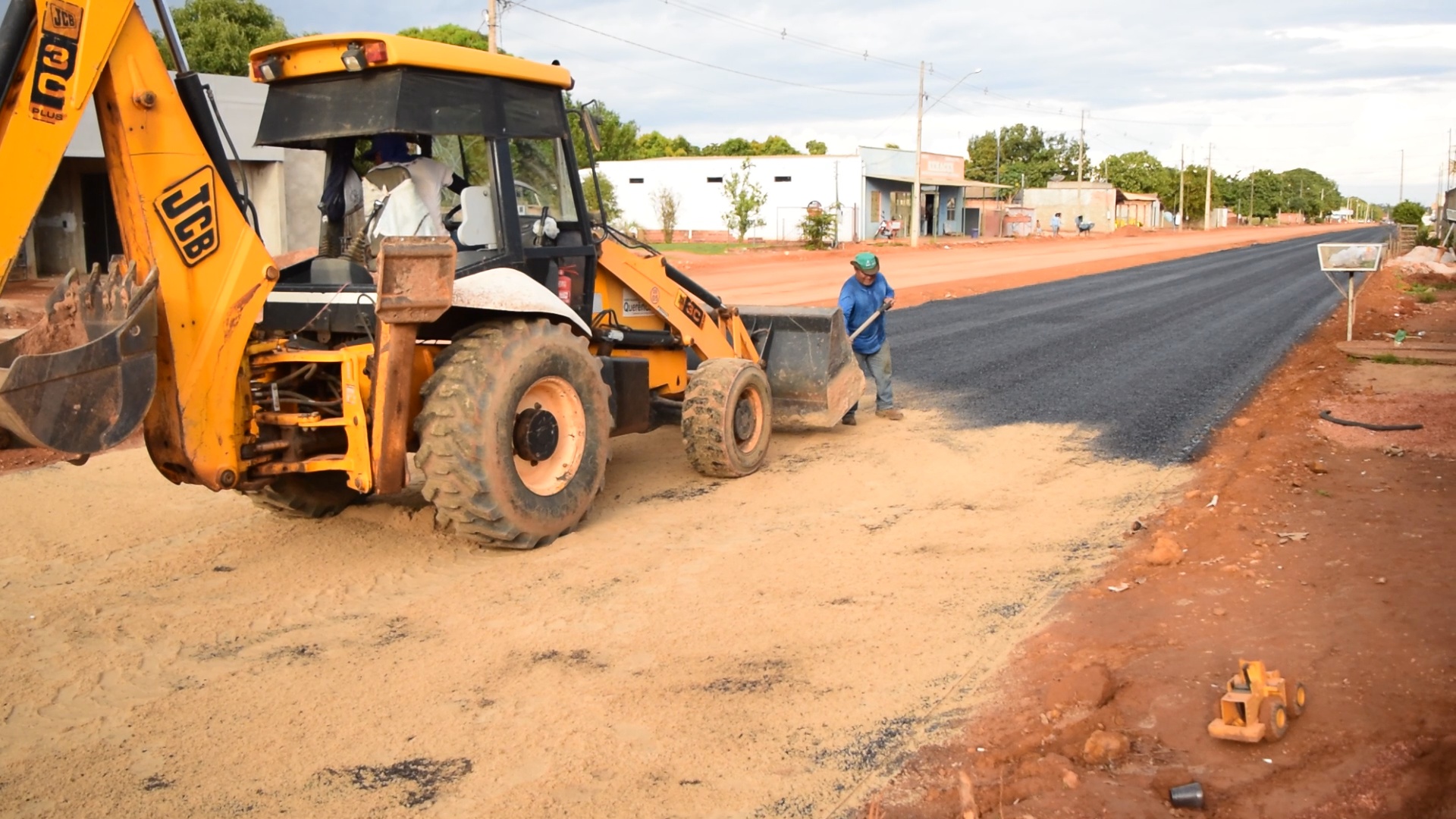 Vereadores visitam obras na Rua Herta Kist Mallmann.