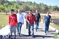 Vereadores visitam obras no município de Querência.